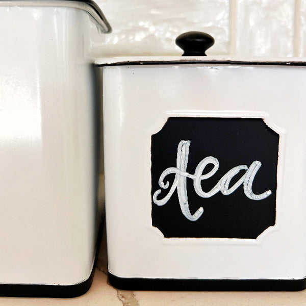 Customizable Metal Kitchen Canisters, Set of Three