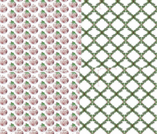 Reversible Red Ginger Jar and Trellis Gift Wrap