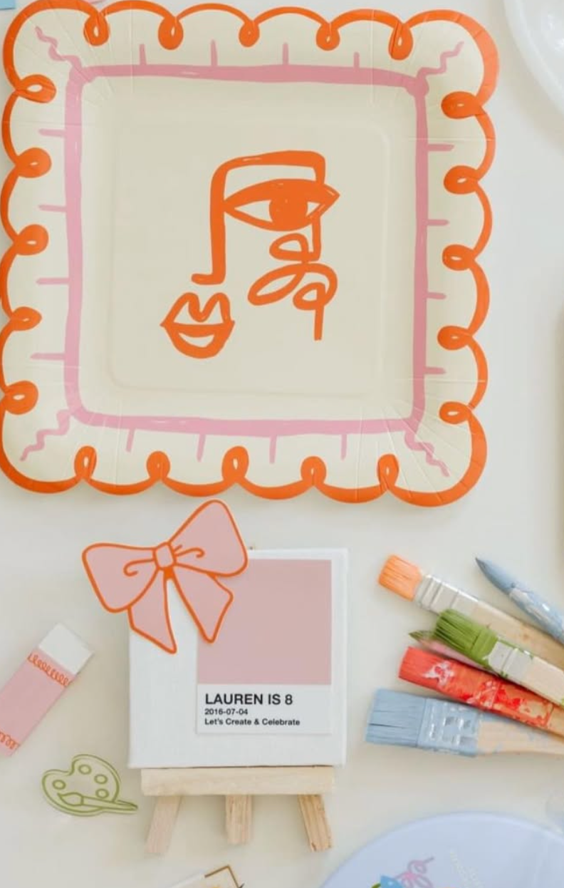 Art Party Dinner Plates (x 12)