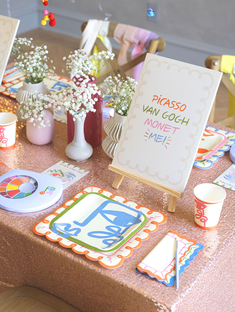 Art Party Dessert Plates (x 12)