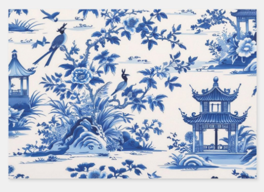 Cottage - Chinoiserie Toile (Blue)
