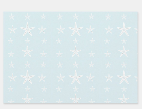 Rainbow Row Pastel Starfish Wrapping Paper