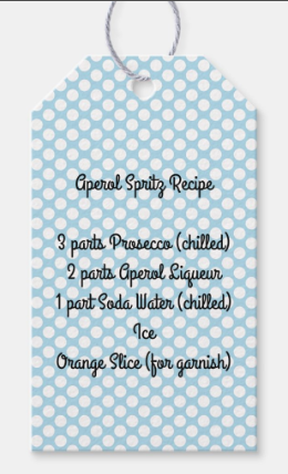 Giftable Ice Bag for Wine & Spritz Recipe Gift Tags