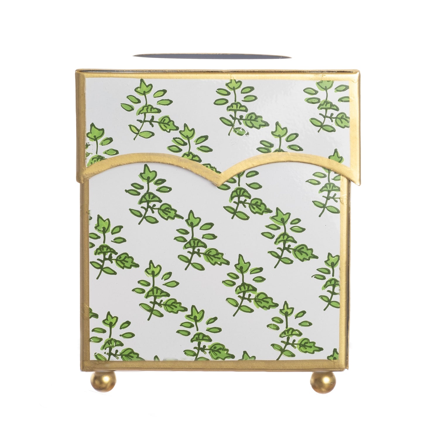 Green Blossom Tissue Holder