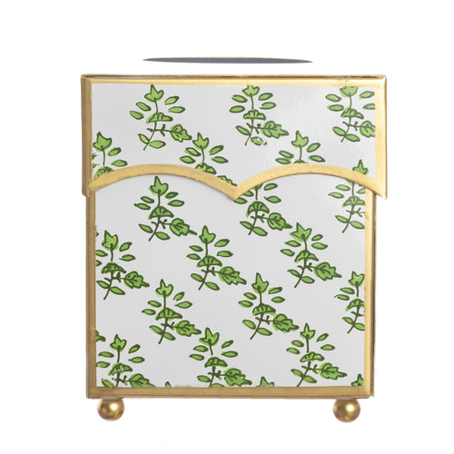 Green Blossom Tissue Holder