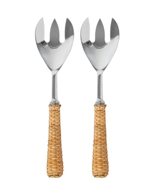 Basketweave Salad Server Set