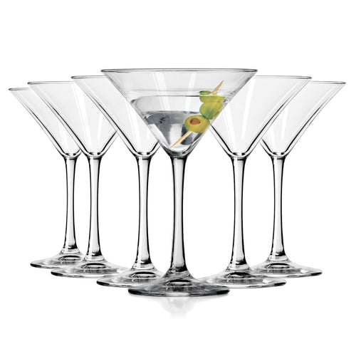 Libbey Entertaining Essentials Martini Glasses, 8 ounce, Set of 6