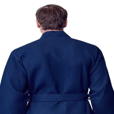 Waffle Kimono Spa Bathrobe for Men -  Absorbent, Lightweight