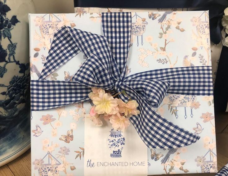 Pale Blue Chinoiserie Gift Wrap