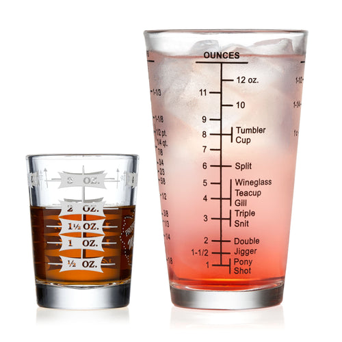 Libbey Mixologist Essentials 2 Piece Measuring Glass Set