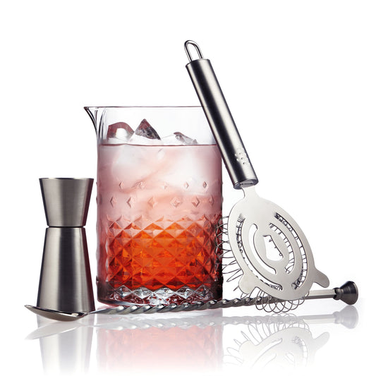 Libbey Classic Cocktail Carats 4 Piece Bar Mixing Set