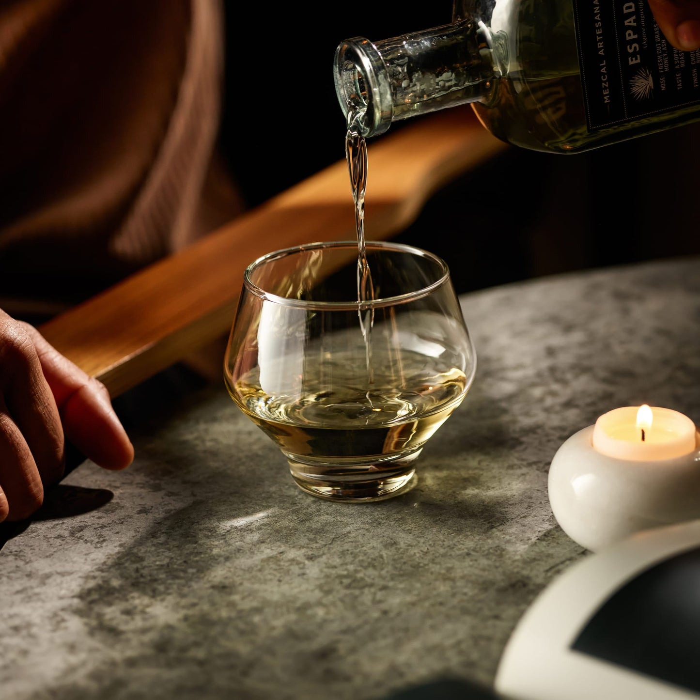 Libbey Mezcal All Purpose Stemless Stackable Spirits Glasses, 12.6 ounce, Set of 4