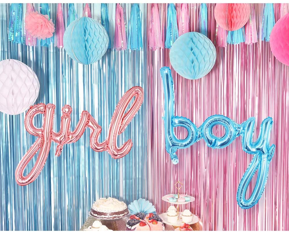 Gender Reveal Fringe Backdrop