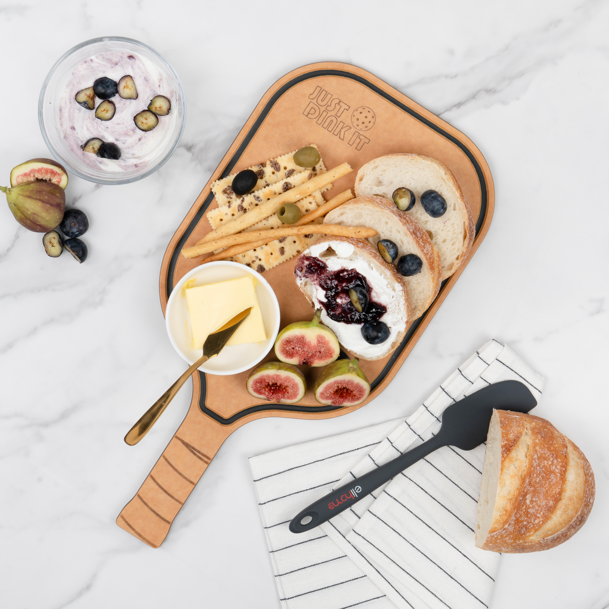 Pickleball Charcuterie Cutting Board -"Today's Menu: Pickleball"
