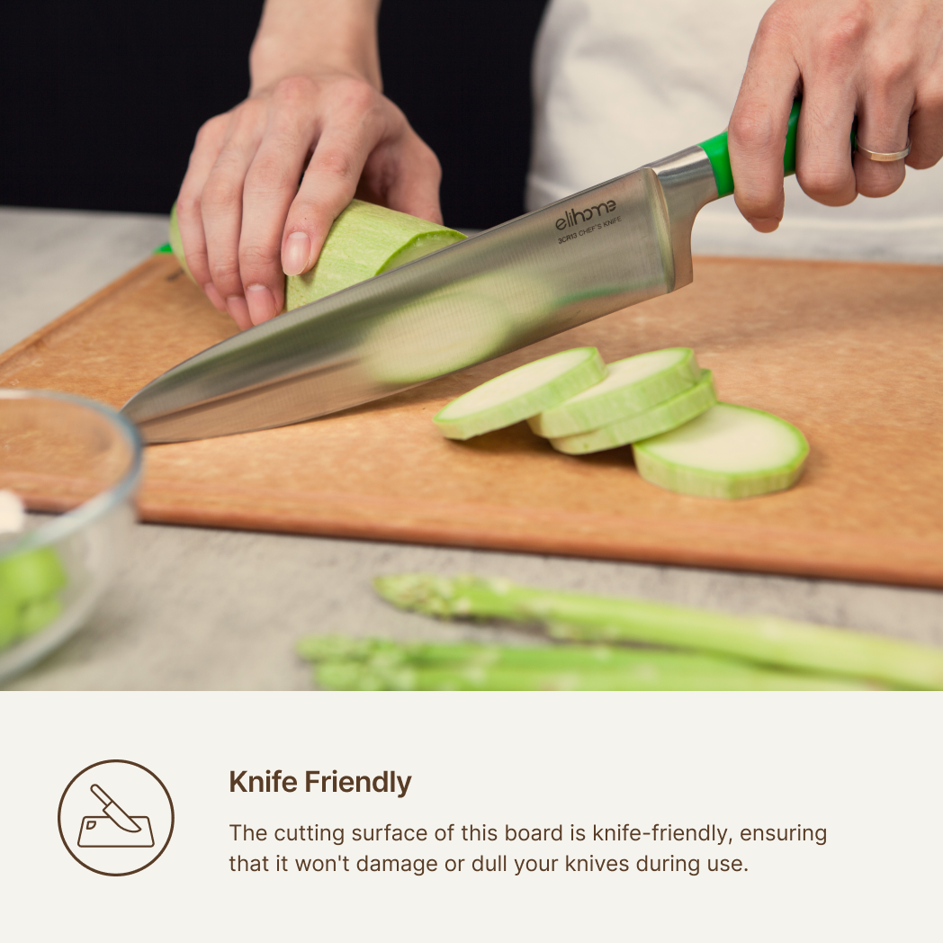 Premium Series 2 Pieces Cutting Board Set - Non Slip & Color Code (S+M)