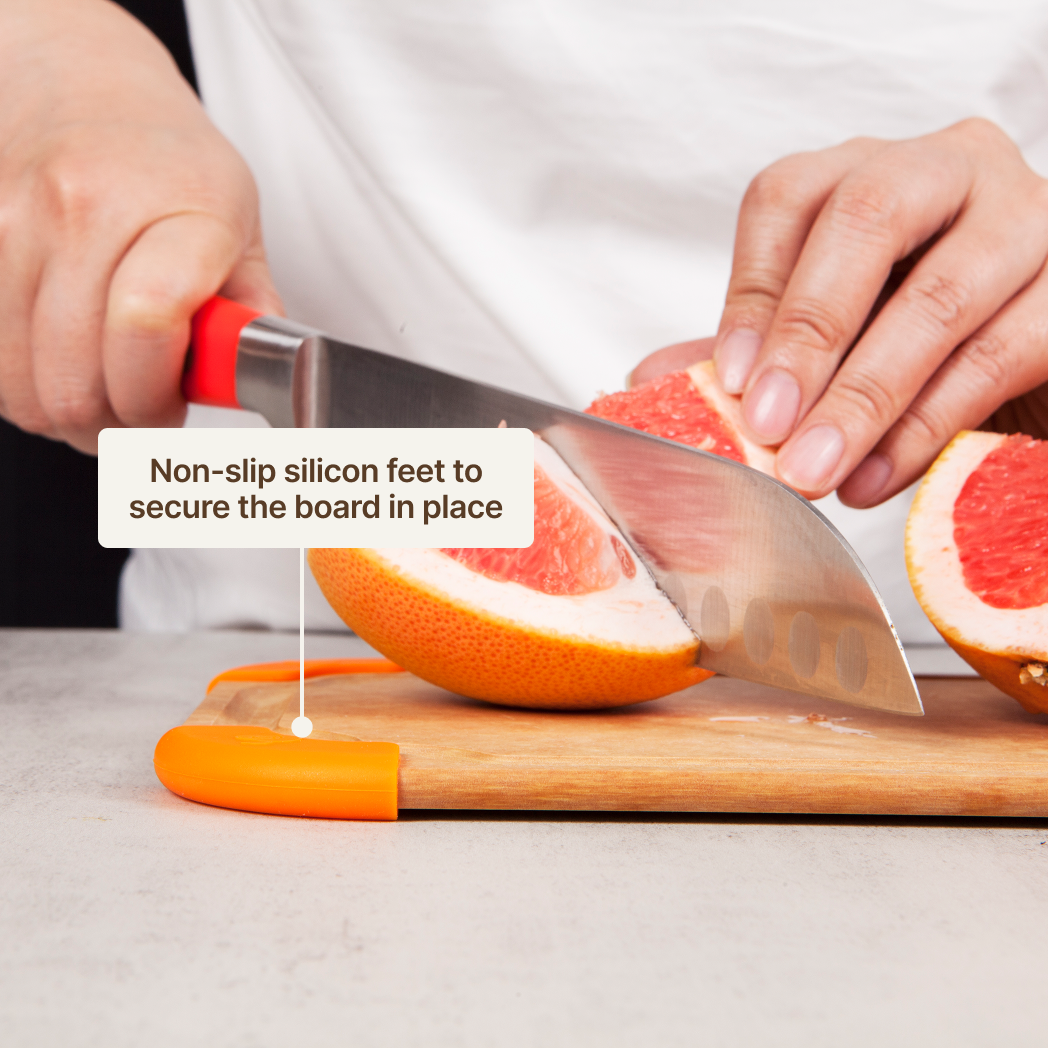 Premium Series 3 Pieces Cutting Board Set - Non Slip & Color Code (S+M+L)