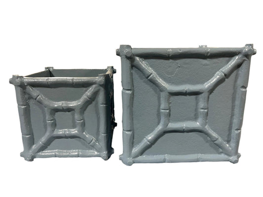 Slate Blue BAMBOO BOX PLANTER